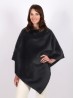 Soft Faux Fur Poncho W/ Tile Pattern 